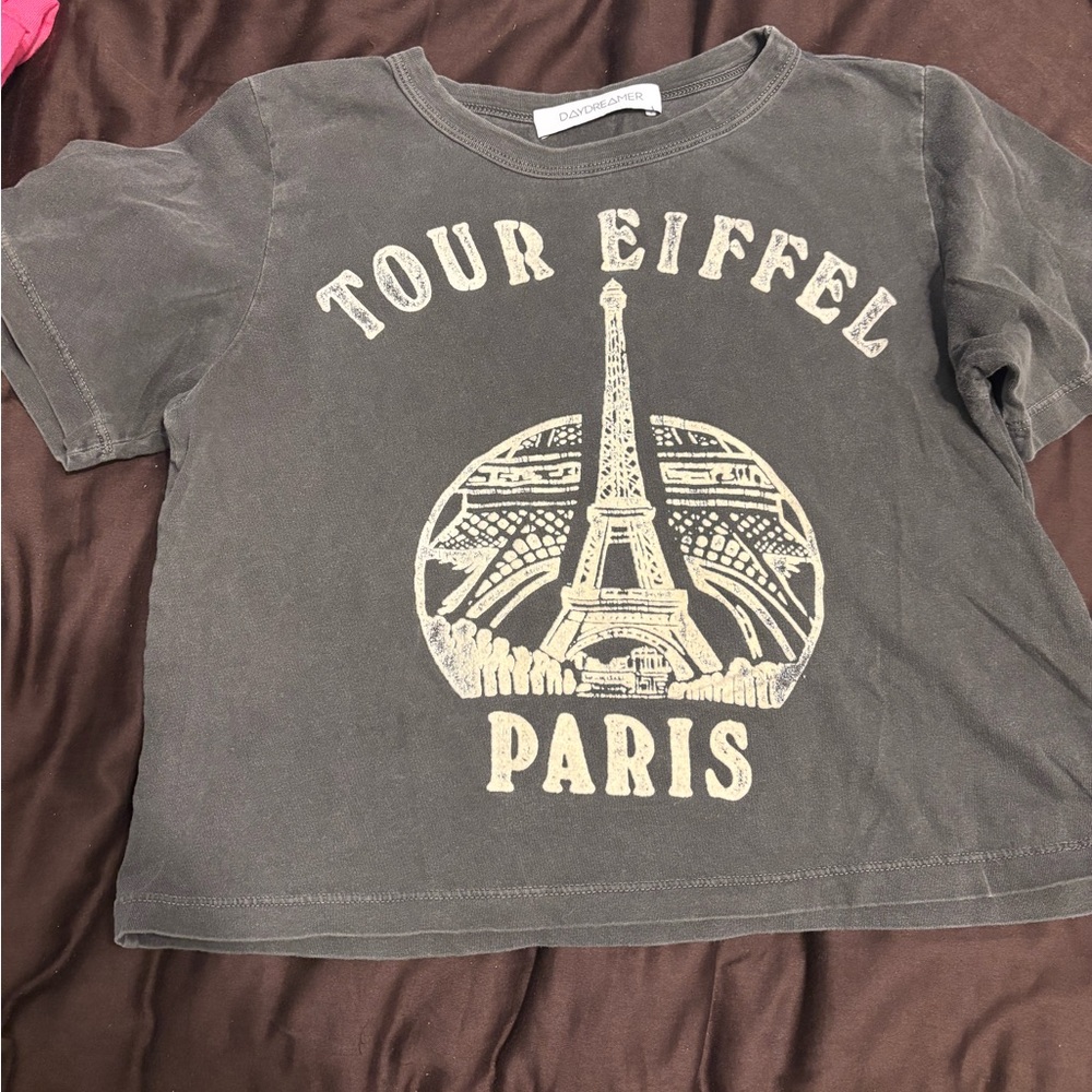 Daydreamer Black Tour Eiffel Paris Graphic Tee